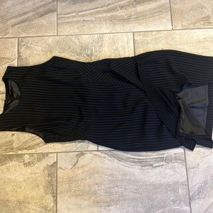 WHBM Black Stripe Sheath Dress